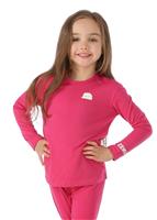 Girls Solid First Layer Long Sleeve Crewneck - Mountain Berry - Zemu Girls Solid First Layer Long Sleeve Crewneck - winterkids.mom                                                                                    