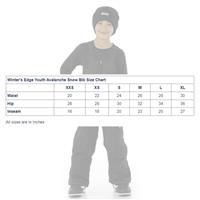 Youth Avalanche Snow Bib - Black
